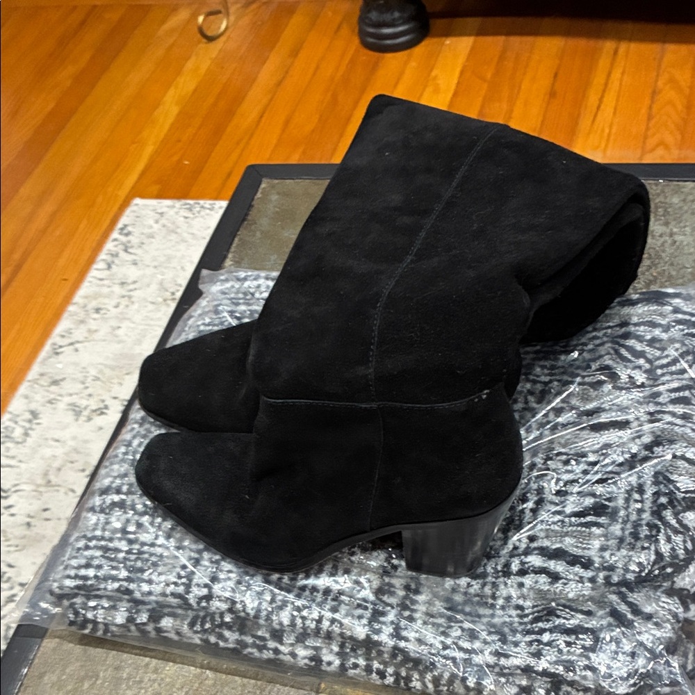 Jessica Simpson Suede Black Heeled Boots
